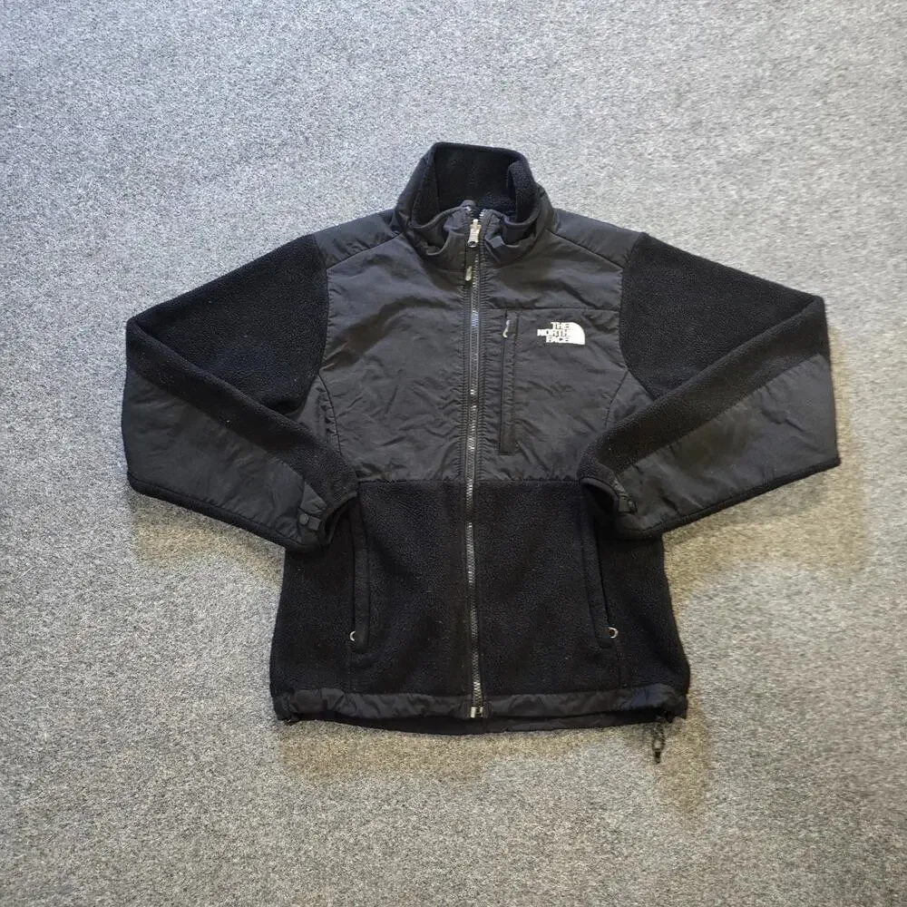 North Face Jacket Womens Small Black Denali Fleece Long Sleeeve Full Zip Casual